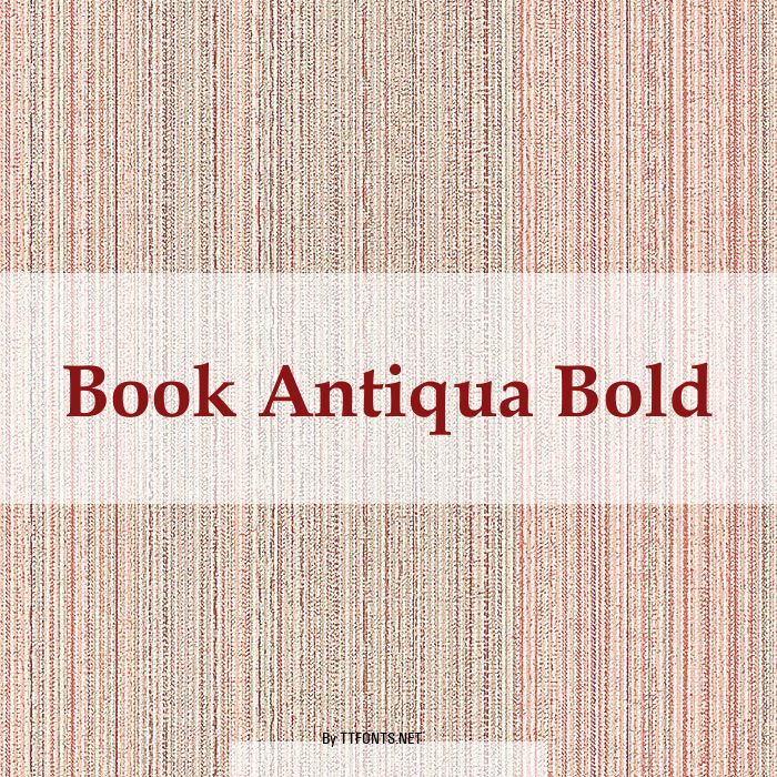 Book Antiqua Bold example