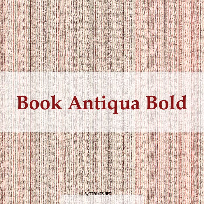 Book Antiqua Bold example