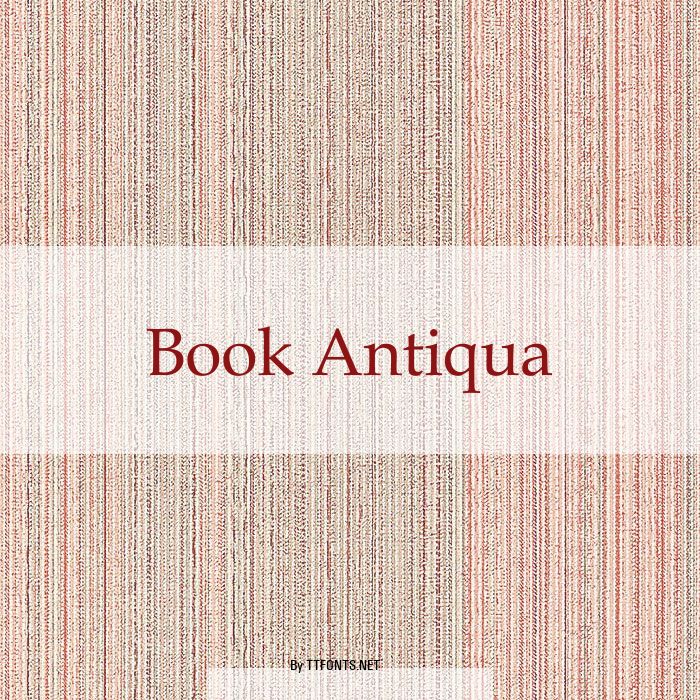 Book Antiqua example