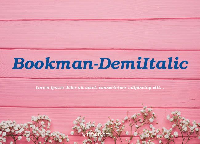 Bookman-DemiItalic example