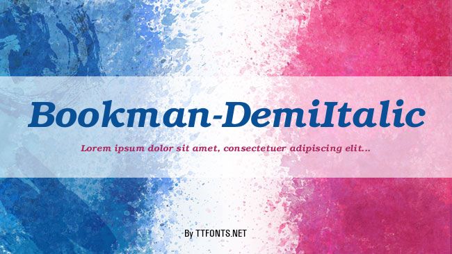 Bookman-DemiItalic example