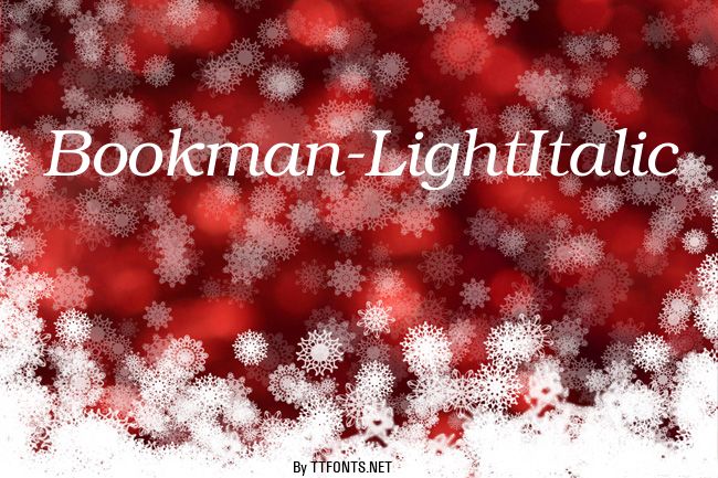 Bookman-LightItalic example