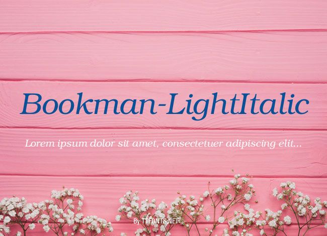 Bookman-LightItalic example