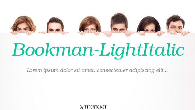 Bookman-LightItalic example