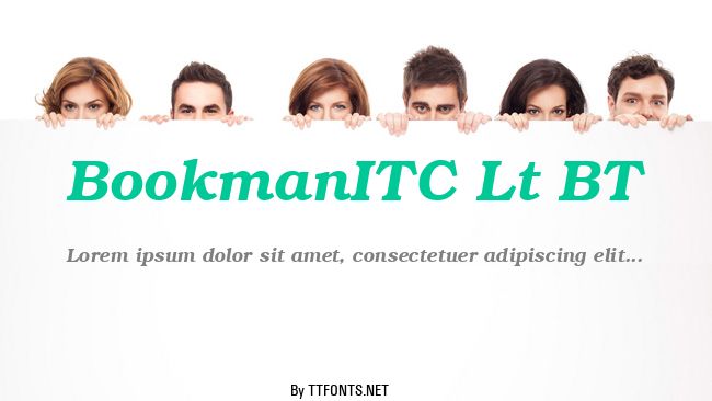 BookmanITC Lt BT example