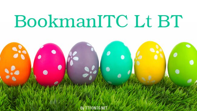 BookmanITC Lt BT example