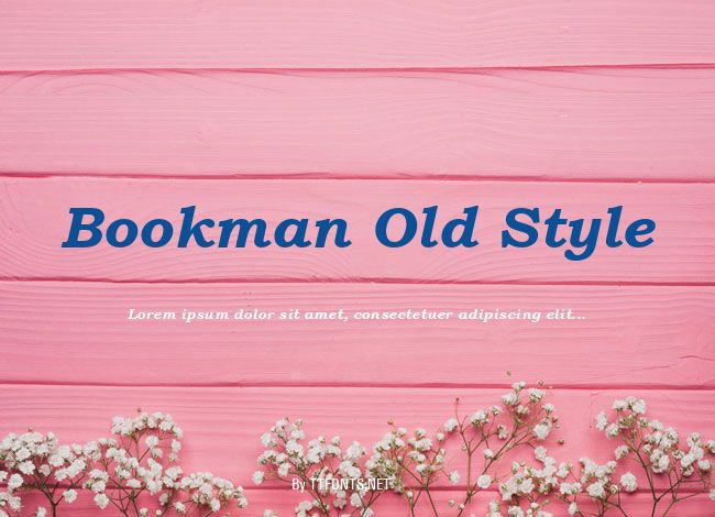 Bookman Old Style example