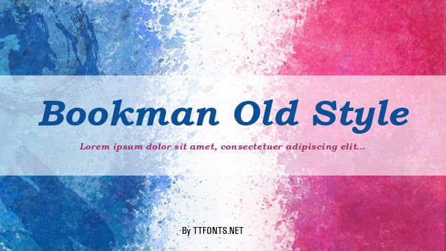 Bookman Old Style example