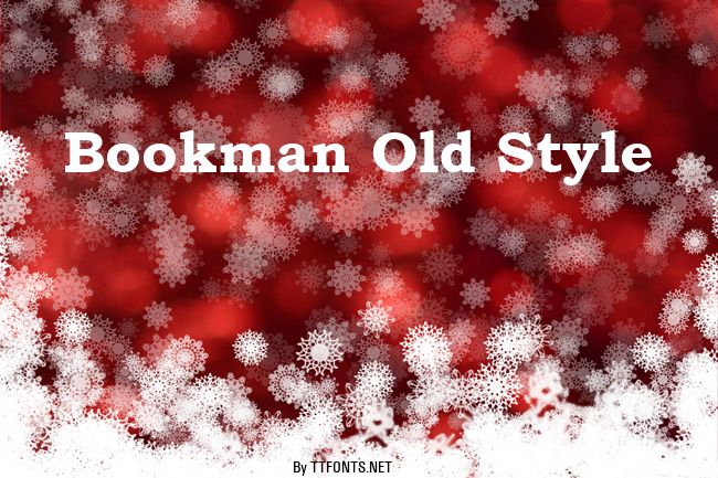 Bookman Old Style example