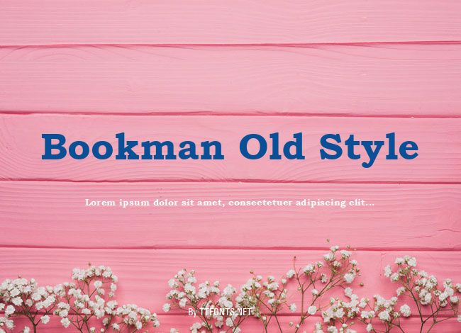 Bookman Old Style example