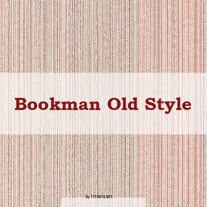 Bookman Old Style example