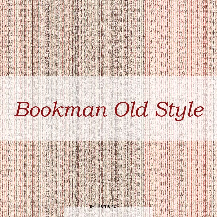 Bookman Old Style example