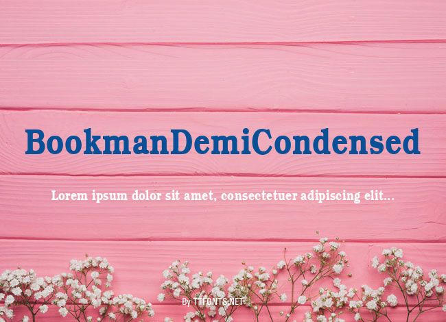 BookmanDemiCondensed example