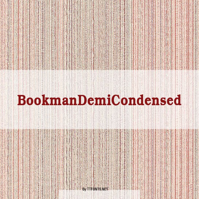 BookmanDemiCondensed example
