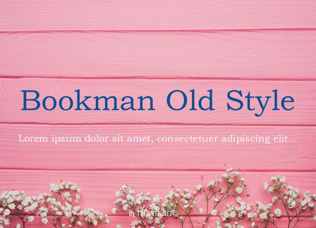 Bookman Old Style example