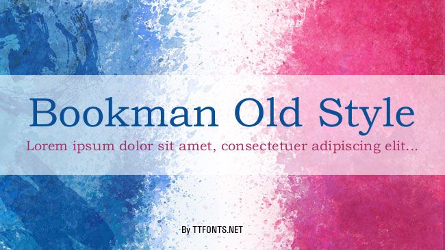 Bookman Old Style example