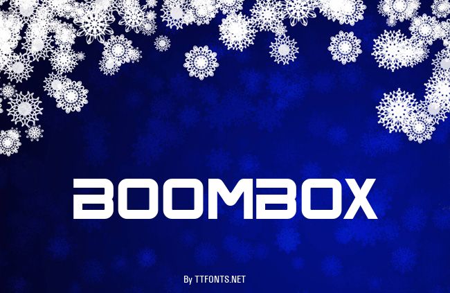 BoomBox example