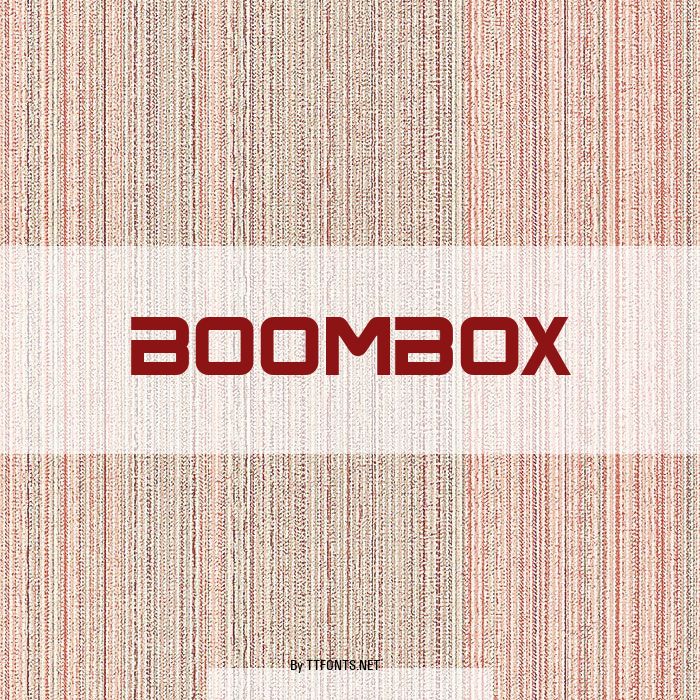 BoomBox example