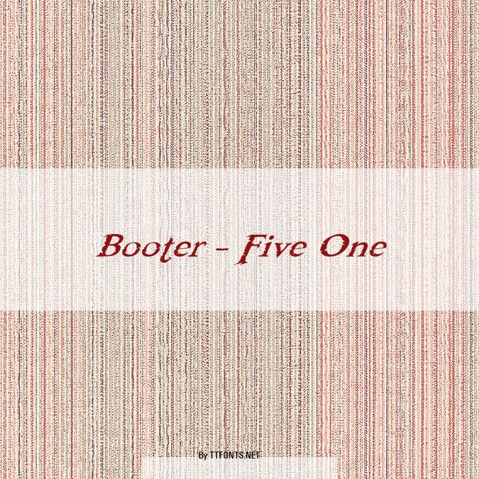 Booter - Five One example