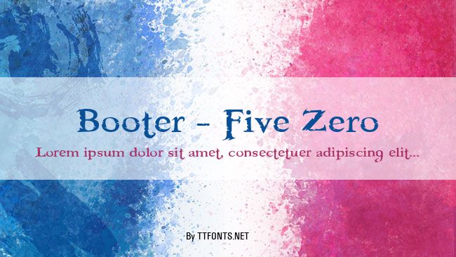 Booter - Five Zero example
