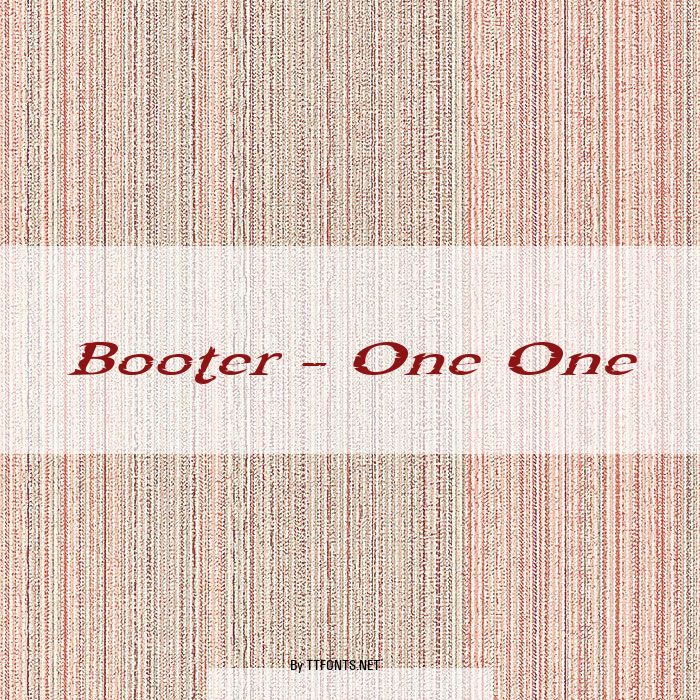 Booter - One One example