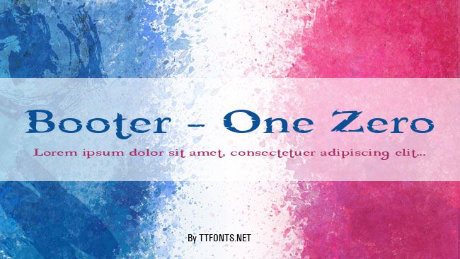 Booter - One Zero example