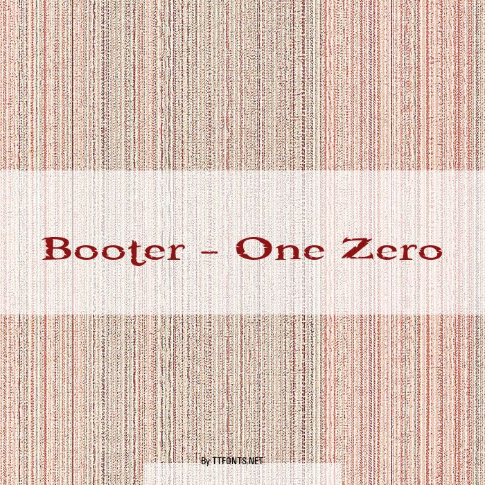 Booter - One Zero example