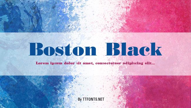 Boston Black example