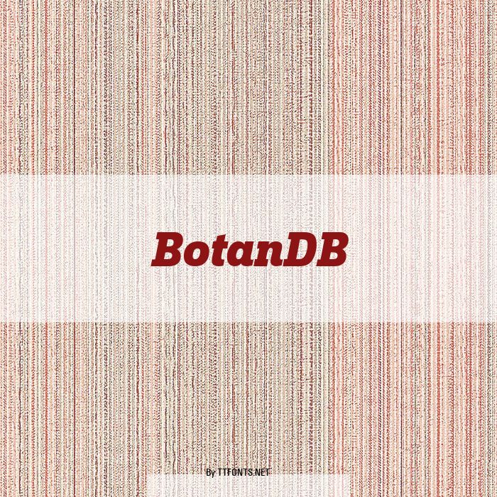 BotanDB example