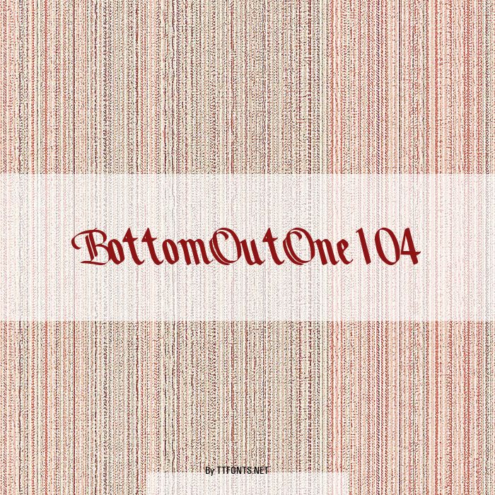 BottomOutOne104 example