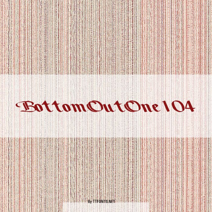 BottomOutOne104 example