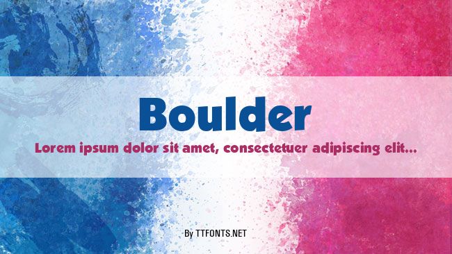 Boulder example