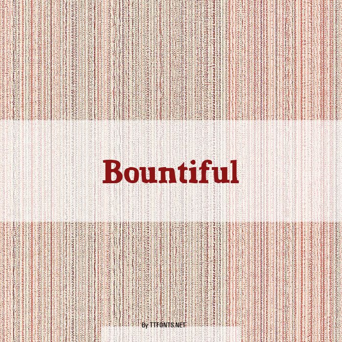 Bountiful example