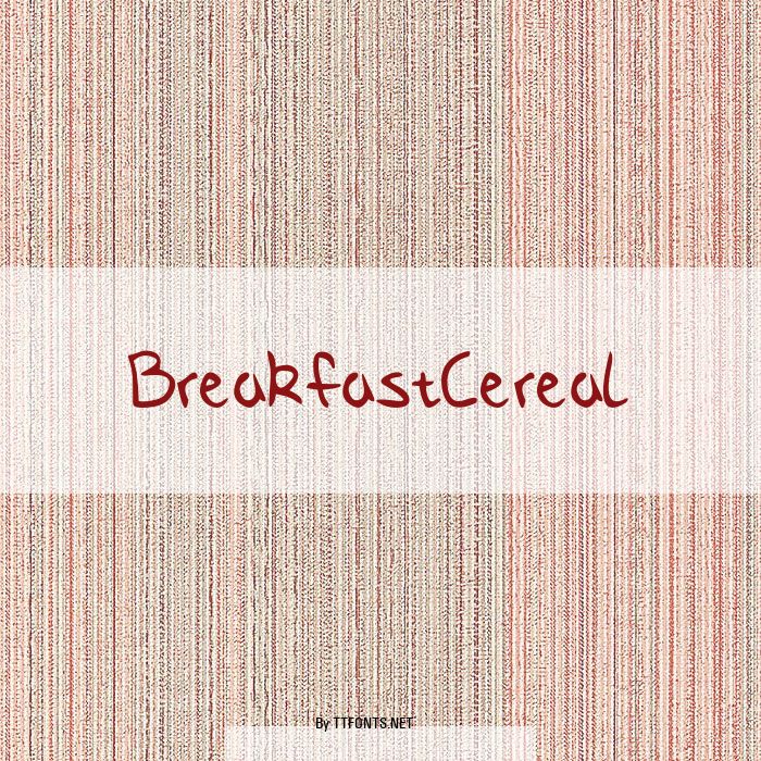BreakfastCereal example