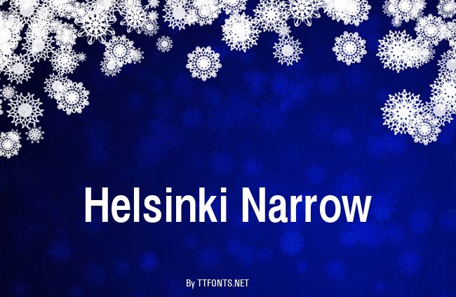 Helsinki Narrow example