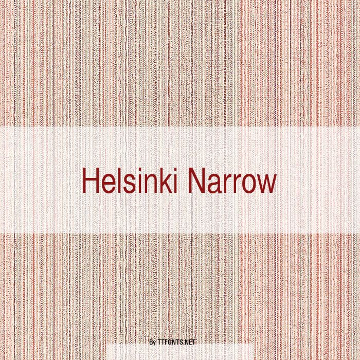 Helsinki Narrow example