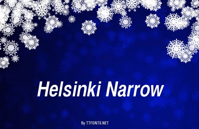 Helsinki Narrow example