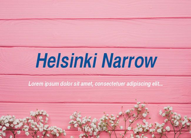 Helsinki Narrow example