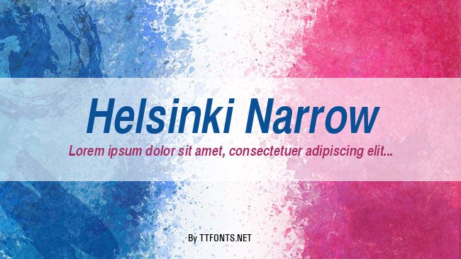 Helsinki Narrow example