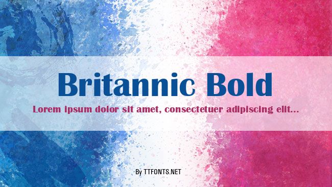Britannic Bold example