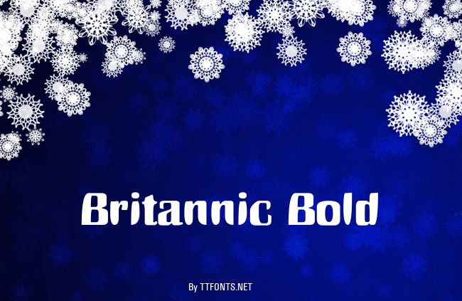 Britannic Bold example