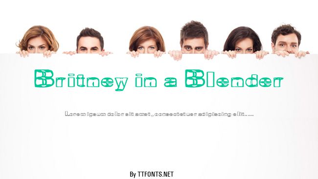 Britney in a Blender example