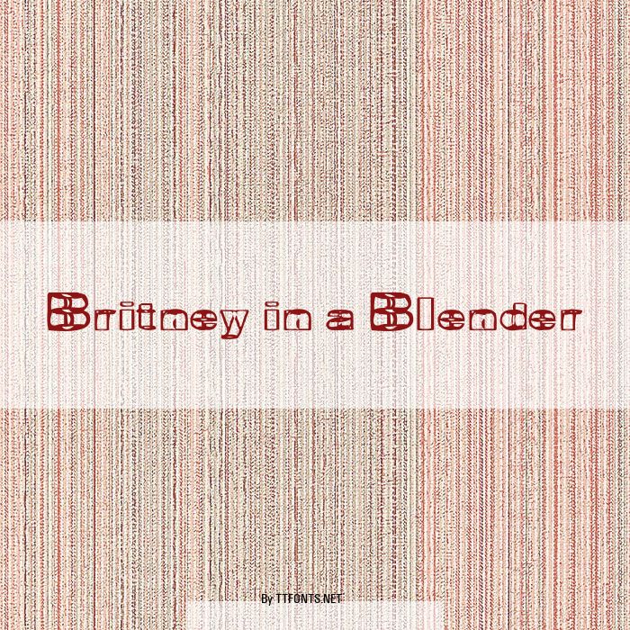 Britney in a Blender example