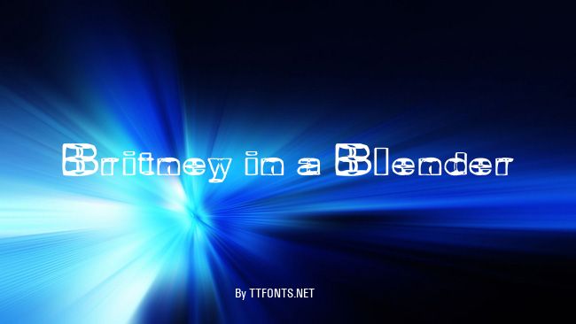 Britney in a Blender example