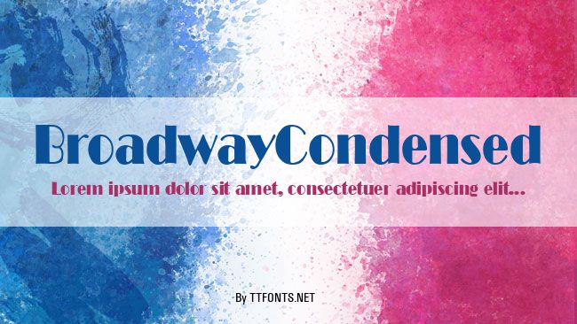 BroadwayCondensed example