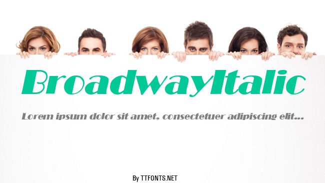 BroadwayItalic example
