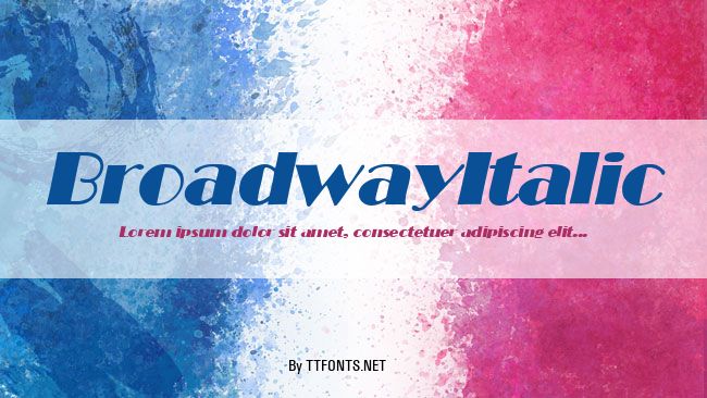 BroadwayItalic example