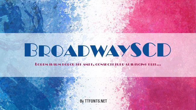 BroadwaySCD example