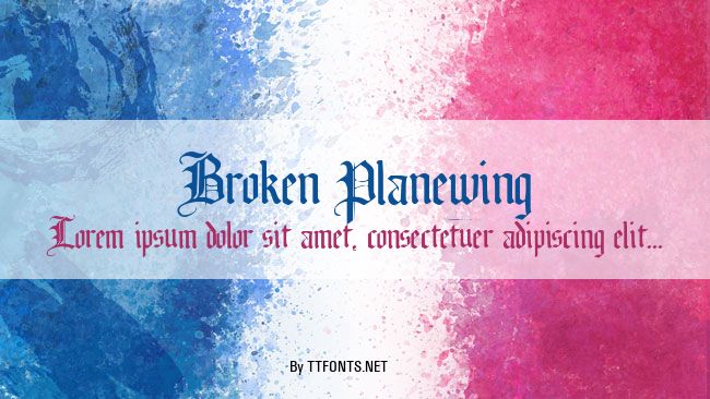 Broken Planewing example
