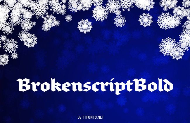 BrokenscriptBold example